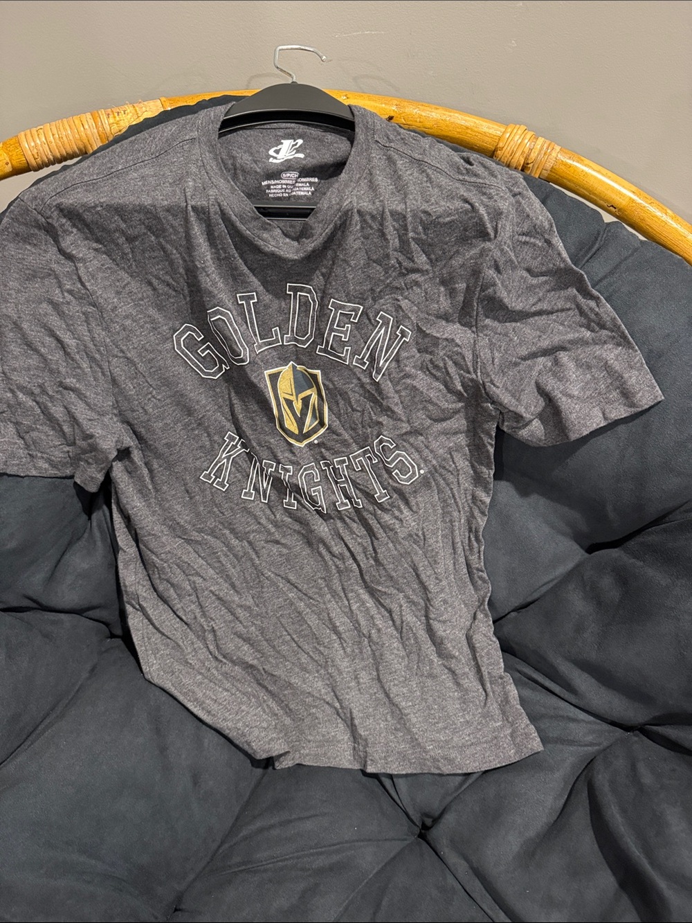 Logo Athletic Gray Golden Knights Logo Tee with Gold Accent